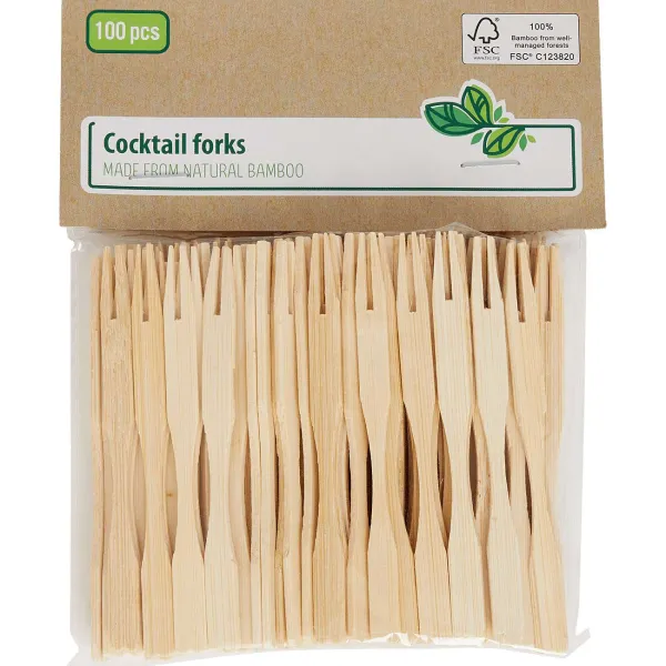 Clearance Bamboe Cocktailvorkjes Feestartikelen