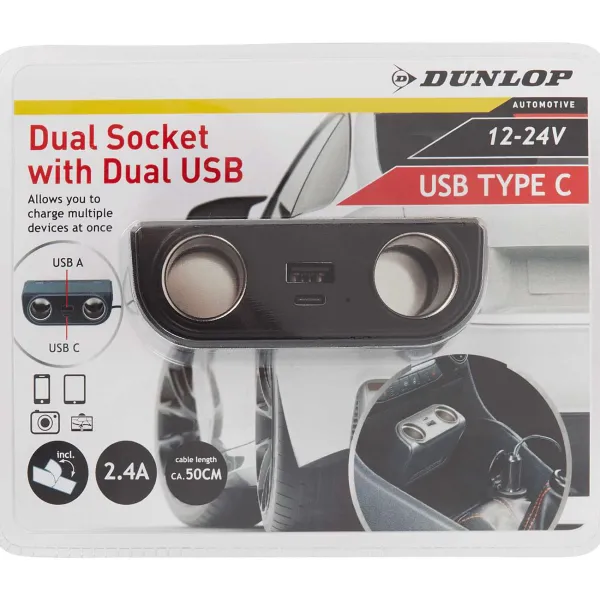 Fashion Dubbele Auto-Stekkerdoos Auto Accessoires