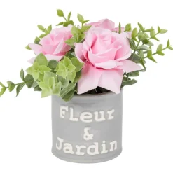 Online Kunstbloem In Pot Met Tekst Kunstplanten & -Bloemen