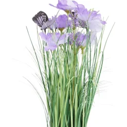 Fashion Kunstgrashalm Met Bloemen En Vlinders Kunstplanten & -Bloemen