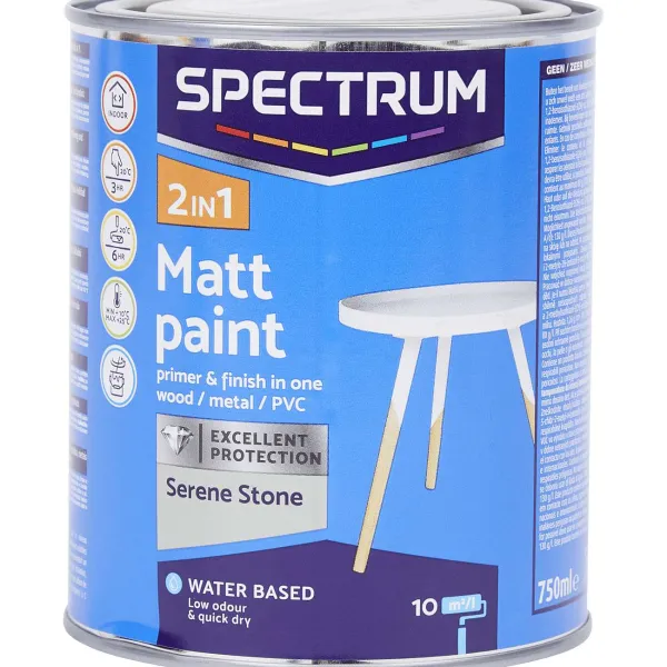 Discount 2-In-1 Matte Verf Serene Stone Verf