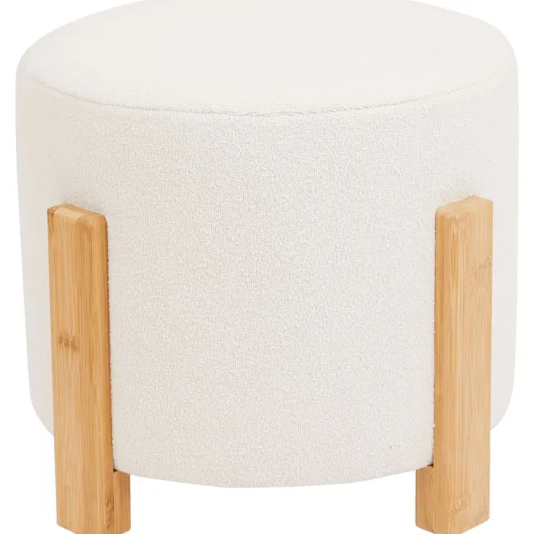 Fashion Poef Met Bamboe Poten Woonaccessoires